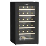 Cantinetta Vino Frigo per 24 Bottiglie, Capacità 65L, Controllo Temperatura e Ripiani Estraibili, Nero