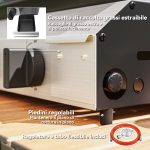 Piastra Barbecue a Gas con 4 Bruciatori da 2.4kw e Piano Antiaderente, 77x44.5x19cm, Argento - immagine 7