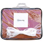 Tenda a Vela Rettangolare 4x6 m Resistente ai Raggi UV con Corda, in PE e Acciaio Inox, Rossa - immagine 9