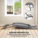 Set 2 Sdraio da Giardino Pieghevoli con Schienale Regolabile su 4 Livelli e Cuscino, Grigio - immagine 7