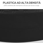 Base per Ombrellone da Giardino 3 m con Maniglie Incorporate, in HDPE e Acciaio, Ø51x36 cm, Nero - immagine 6
