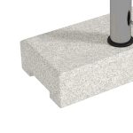 Base per Ombrellone da Giardino 25kg per Pali da Ø32mm, Ø38mm e Ø48mm, in Granito e Acciaio Inox, 45x22.5x40 cm, Grigia - immagine 9