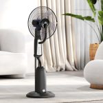 Ventilatore Nebulizzatore a 3 Velocità, Oscillazione 75° e Nebulizzazione Regolabile, Nero - immagine 8