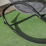 Sedia Sdraio a Dondolo Zero-Gravity da Esterno Impermeabile con Poggiatesta, 155x61x88 cm, Grigio - immagine 8