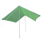 Tenda da Sole Portatile 3x3 m, Tendalino Parasole Impermeabile per Campeggio, e Spiaggia, Verde - immagine 8
