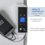 Frigo per Auto da 50L con Pannello Touch, Maniglia e 2 Ruote, in Alluminio e Plastica, 58.6x37.8x54.5 cm, Grigio - immagine 5