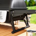 Barbecue a Gas Portatile con 2 Bruciatori e Coperchio con Termometro, Nero - immagine 9