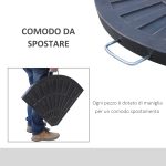 Set 2 Pesi per Ombrellone a Base a Croce da 28 kg con Design a Ventaglio, in Colofonia, 66x47x4.2 cm, Bronzo - immagine 6