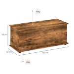 Panca Contenitore Capacità 120 kg per Camera da Letto e Ingresso, in Legno, 100x40x40 cm, Marrone - immagine 3