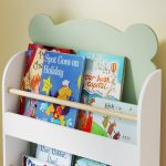 Libreria per Bambini con 3 Ripiani a Forma di Orsetto con Barriere Frontali, 55x15x110 cm, Verde - immagine 9