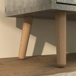 Mobile Scarpiera con 4 Cassetti Ribaltabili a 2 Livelli per 16 Paia, in Legno, 95x26x95 cm, Grigio - immagine 9