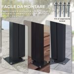Tenda Laterale Retrattile 400x160 cm con Maniglia, in Metallo, Alluminio e Poliestere, Grigio Chiaro - immagine 6