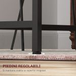 Tavolo da Pranzo per 6 Persone Stile Industriale in Legno e Acciaio, 150x80x75 cm, Marrone - immagine 6