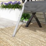 Dondolo 2 Posti con Tavolino e Portabicchieri, in Metallo e Poliestere, 175x110x165 cm, Grigio - immagine 8