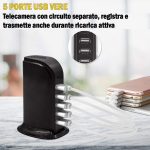 Caricatore USB Smart 5 Porte con Telecamera WiFi HD 1080P – Monitoraggio Remoto, - immagine 5