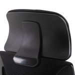 Sedia da Ufficio Reclinabile con Poggiatesta e Supporto Lombare, in Poliestere, 64x55x116-126 cm, Nero - immagine 9