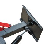 Cavalletto Alzamoto ad Altezza Regolabile con Manovella, in Acciaio e Gomma, 28x17.5x24.5-35.5 cm, Nero e Rosso - immagine 9