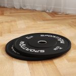 Set 2 Dischi Pesi da 5kg in Gomma per Manubri e Bilancieri, Ø45x2 cm, Nero - immagine 7