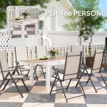Tavolo da Pranzo da Giardino Allungabile 80-160 cm per 4-6 Posti, Bianco - immagine 4
