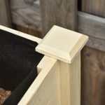 Letto per Orto Rialzato in Legno con Rotelle e Ripiano Inferiore, 118x55x83cm, Legno Naturale - immagine 8