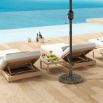 Base per Ombrellone da 12 kg con Manovella Integrata, in Resina, Metallo e Cemento, Ø46x33 cm, Bronzo - immagine 7