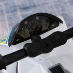 Moto Giocattolo Cavalcabile a 3 Ruote per Bambini 18-36 Mesi Stile Polizia con Musica e Fari, Azzurro - immagine 9