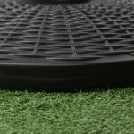Base per Ombrellone Rotonda Effetto Rattan da 12.5kg, Supporto per Pali da 38mm e 48mm, Ø44.5 cm, Nero - immagine 9