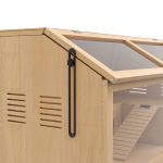Gabbia per Criceti con Piattaforma, Scalette, Capanna e Ponte, in Legno di Abete, 85x45x44 cm - immagine 9