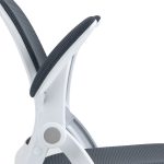 Sedia da Ufficio Ergonomica con Schienale a Rete e Altezza Regolabile, 65.5x61.5x88-97.5cm, Grigio - immagine 9