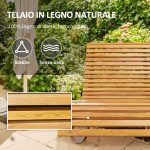Sedia a Dondolo da Giardino a S con Seduta Ergonomica, in Legno di Abete e di Pino, 130x60x60 cm - immagine 6