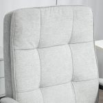 Sedia da Ufficio Ergonomica con Schienale Alto, Altezza Regolabile e Dondolo, Grigio - immagine 9