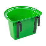 Secchio per mangime per cavalli con staffa per fissaggio e maniglia, verde, 12 litri - immagine 2