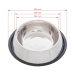 Ciotola in acciaio inox per cani, Ø23 cm, 1800 ml - immagine 3