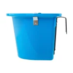 Secchio per mangime per cavalli con staffa per fissaggio e maniglia, blu, 12 litri - immagine 2