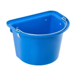 Secchio per mangime per cavalli con staffa per fissaggio e maniglia, blu reale, 12 litri
