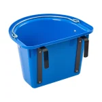 Secchio per mangime per cavalli con staffa per fissaggio e maniglia, blu reale, 12 litri - immagine 2