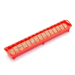 Mangiatoia per galline, lunghezza 50 cm, capacità 1,5 l - immagine 2