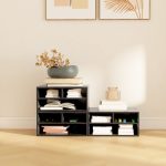 Mobile Porta Stampante da Ufficio con 3 Ripiani Aperti a 2 Livelli, 47x40x22.5 cm, Nero - immagine 7