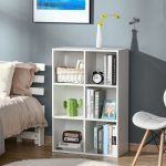 Mobile Libreria Moderno a 6 Cubi in Legno, 65.5x30x97.5 cm, Bianco - immagine 7