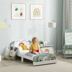 Letto per Bambini 3-8 Anni Basso in Legno con Spazio Contenitore e Sponde Laterali, 150x77x60 cm, Verde - immagine 2