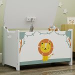 Baule Portagiochi con Coperchio per Bambini per Giocattoli e Vestiti, 60x37x39 cm, Verde - immagine 9