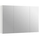 Armadietto Pensile Bagno con 3 Ante a Specchio e Ripiani Regolabili in Legno 90x13.5x60 cm, Bianco
