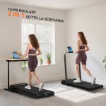 Tapis Roulant Pieghevole con Inclinazione Regolabile, Velocità 1-10 km/h, Display LED e Telecomando, Nero - immagine 4