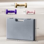 Set di Manubri Pesi Fitness da 9 kg con Impugnatura Antiscivolo e Valigetta, Multicolore - immagine 3