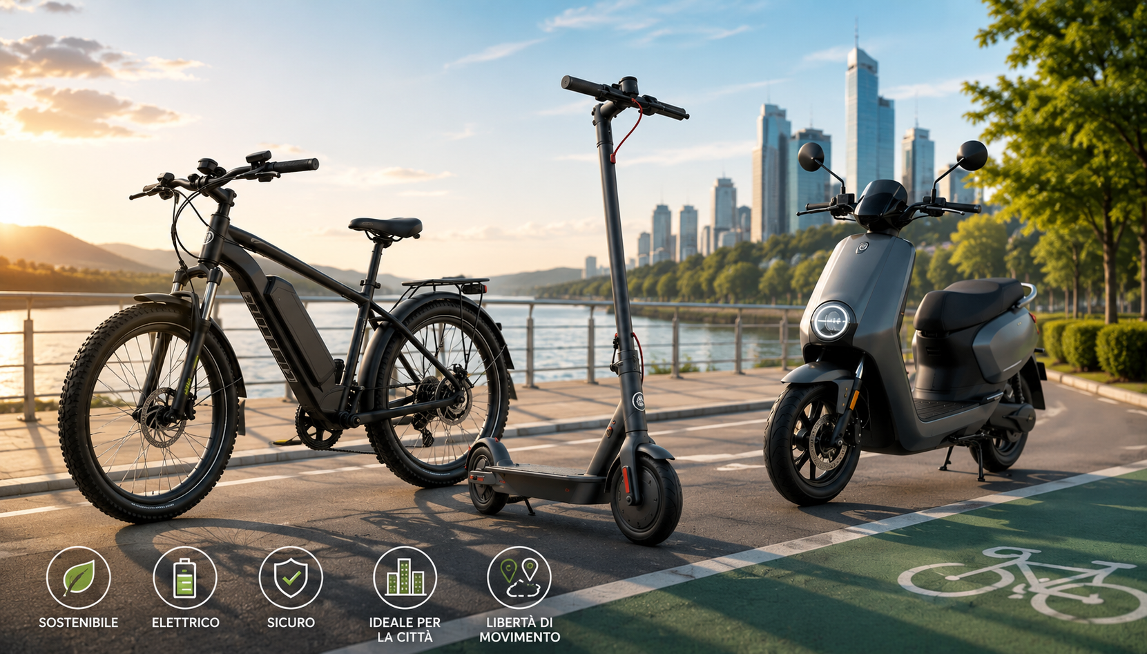 Mobilità con biciclette elettriche, monopattini, scooter e accessori