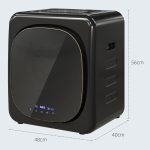 Asciugatrice ad Aria Carico 4kg con Timer e Programma Smart, in Acciaio Inox e ABS, 48x40x56 cm, Nero - immagine 3