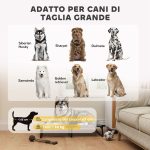 Letto per Cani Grandi Pieghevole con Tessuto a Rete da Interno ed Esterno, 107x61x20 cm, Grigio Chiaro - immagine 8