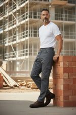 Pantalone da Lavoro Multitasche Grigio/Azz - immagine 4