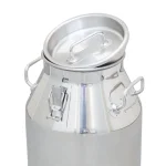 Bidone in acciaio inox per il trasporto del latte, con coperchio a leva, 30 litri - immagine 3