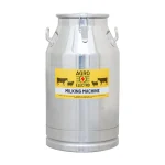 Bidone in acciaio inox per il trasporto del latte, con coperchio a leva, 40 litri